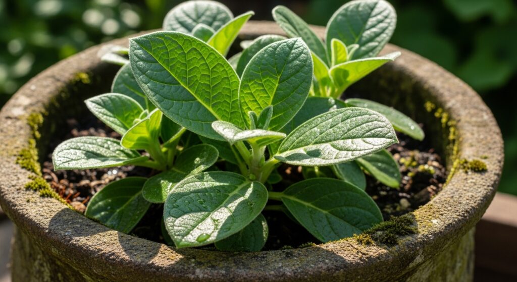 planta de boldo saudável em vaso