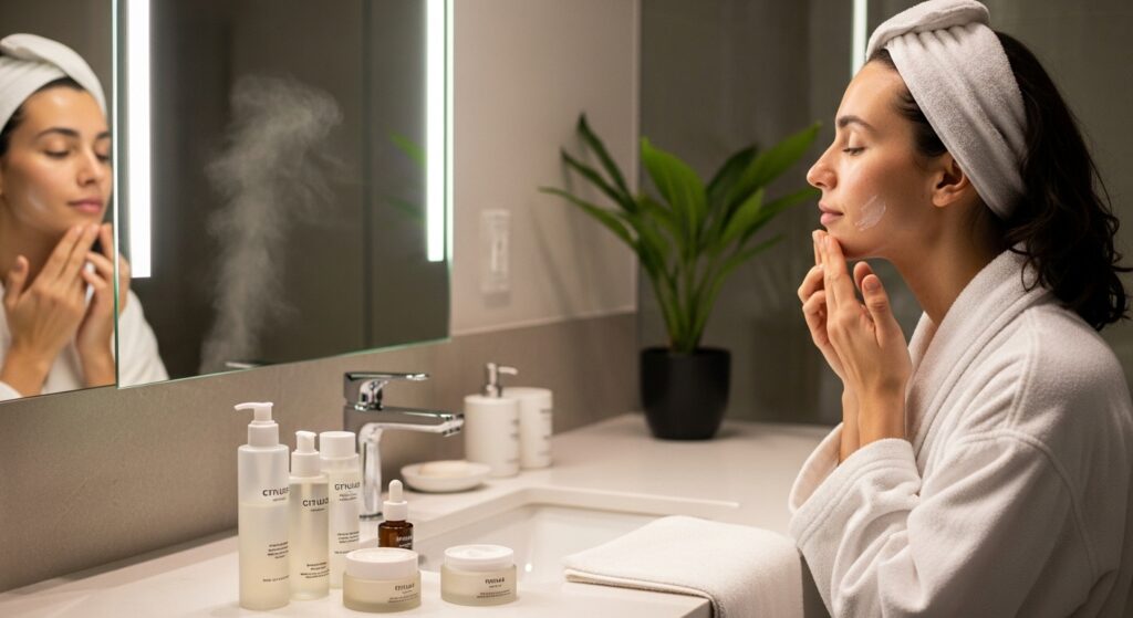 rotina de skincare noturna